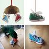 Creativity Cartoon Mini Canvas Shoes Birds Cute Parrot Craft Toys LS