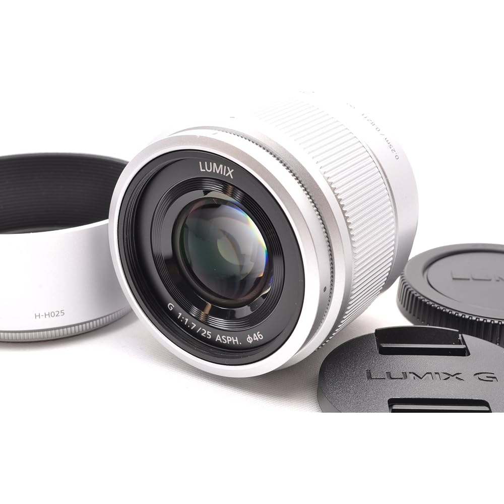 Panasonic LUMIX G 25mm/F1.7 ASPH. Prime Lens for Micro Four Thirds, Silver H-H025-S
