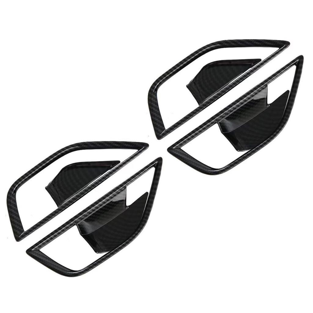 Carbon Fiber 4X Inner Door Handle Bowl Cover Trim For Subaru Crosstrek 2023 2024