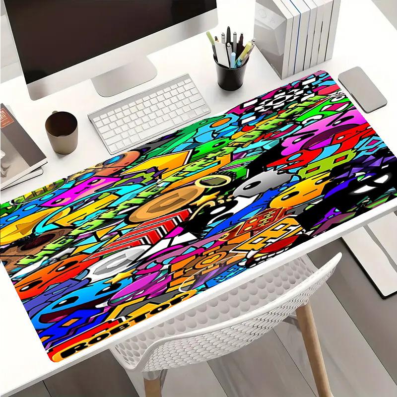 Geometry Dash5 Mouse Pad - Non-Slip Rubber Base, Smooth Surface for Work,Gaming,Office,And Home Use, Desk Mouse Pad