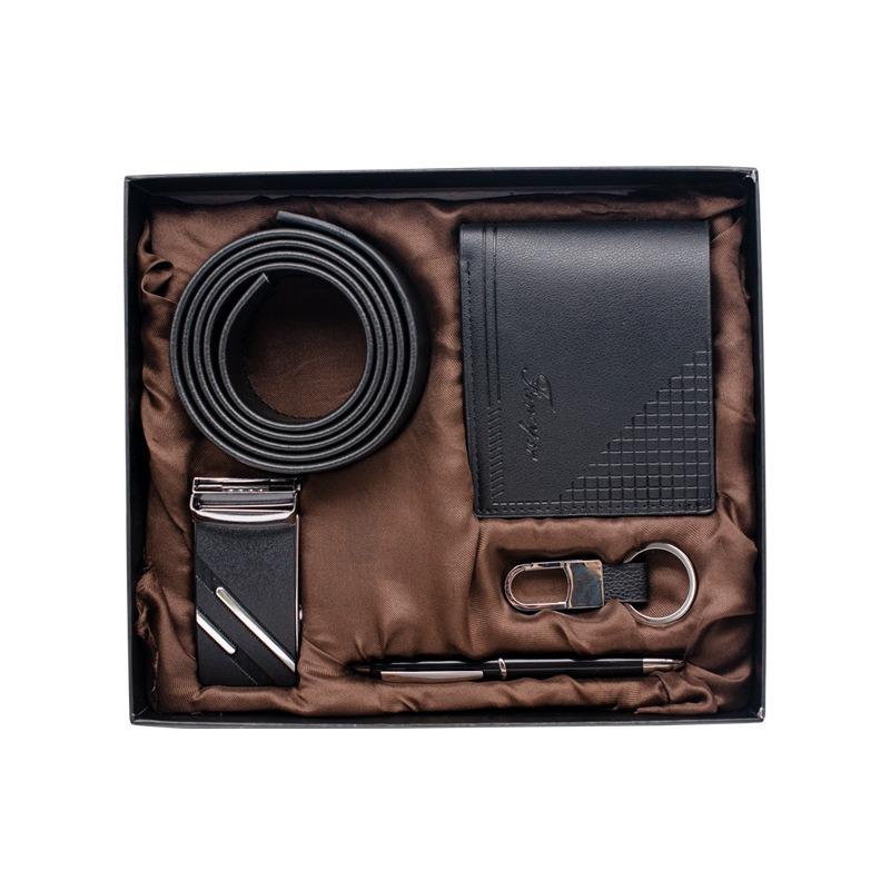 Valentine's Day Business Gift Set Men's Watch Sunglasses Belt Wallet Christmas Gift Set Quartz Watch Set for Men