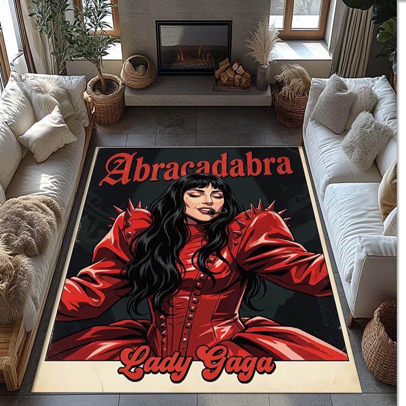 Soft Crystal Velvet Floor Rug,Lady Gaga Anti Slip Decorative Carpet, Plush Area Mat For Indoor Home Decoration