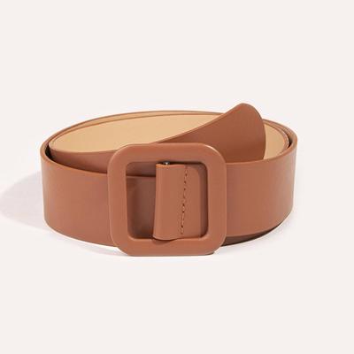 Women's Versatile Wide Belt with Simple Anti-Allergic Buckle