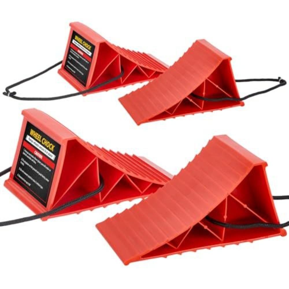 With Handles Anti-Slip Wheel Chocks Space-Saving Portable Wheel Chocks Tire Chocks  For Truck