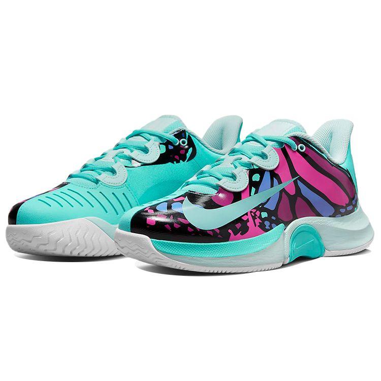 Nike Naomi Osaka x NikeCourt Air Zoom GP Turbo Women's Tennis Shoes Dynamic Turquoise Black Laser Fuchsia Teal Tint DV4327-411