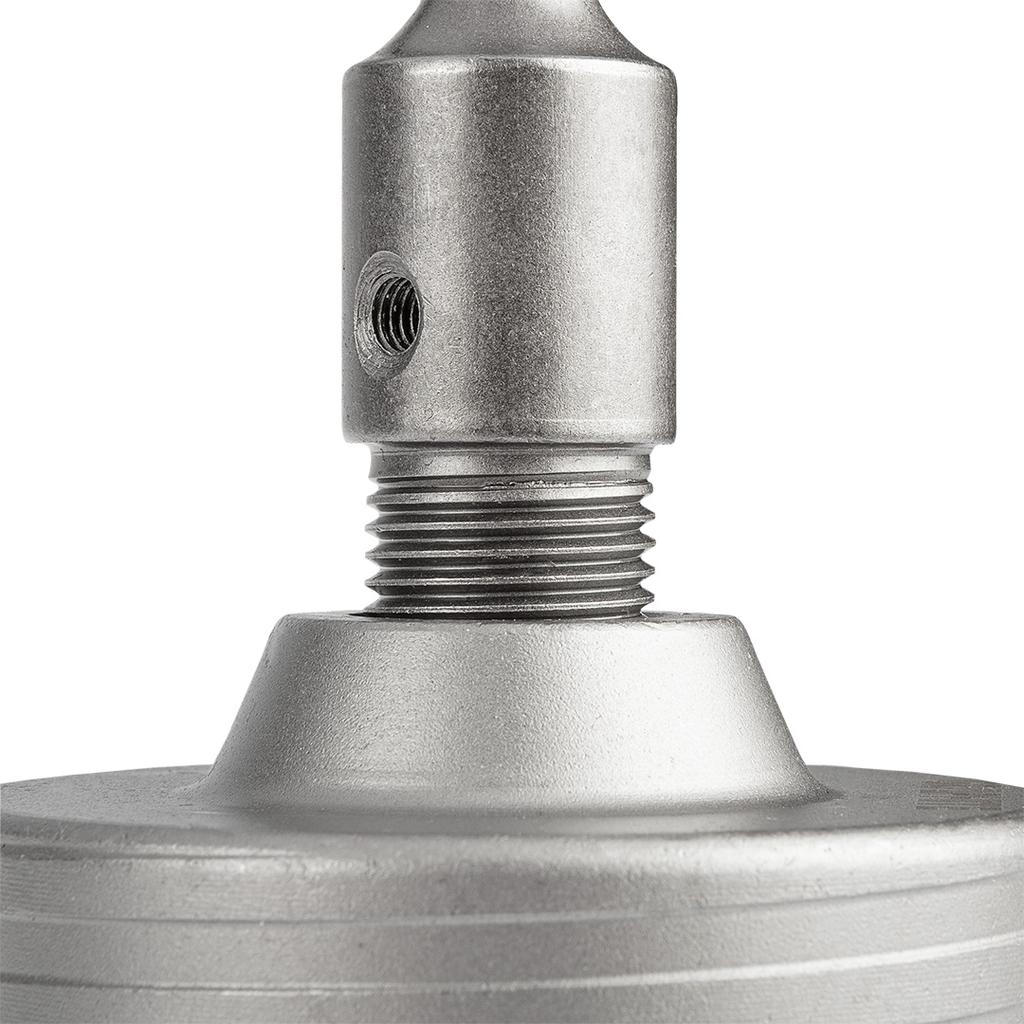 85mm carbide hole saw with SDS+ adapter and pilot drill