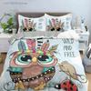 Top Owl Bedding Set Boys Girls Twin Queen Size Duvet Cover Pillowcase Bed For Kids Adult Fashion Home Textileextile Bedding Set