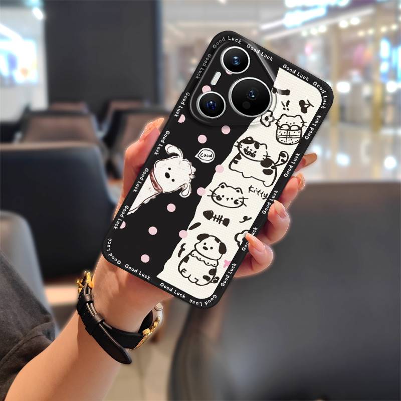 Phone Pouch Anti-dust Phone Case For Huawei P70 Pro/Pura 70 Pro+ Graffiti Cartoon Soft Case Waterproof Protective TPU