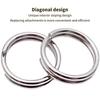 25-50pcs 3mm-9mm Fishing Split Ring 304 Stainless Steel Lure Connector New Jigging Ring