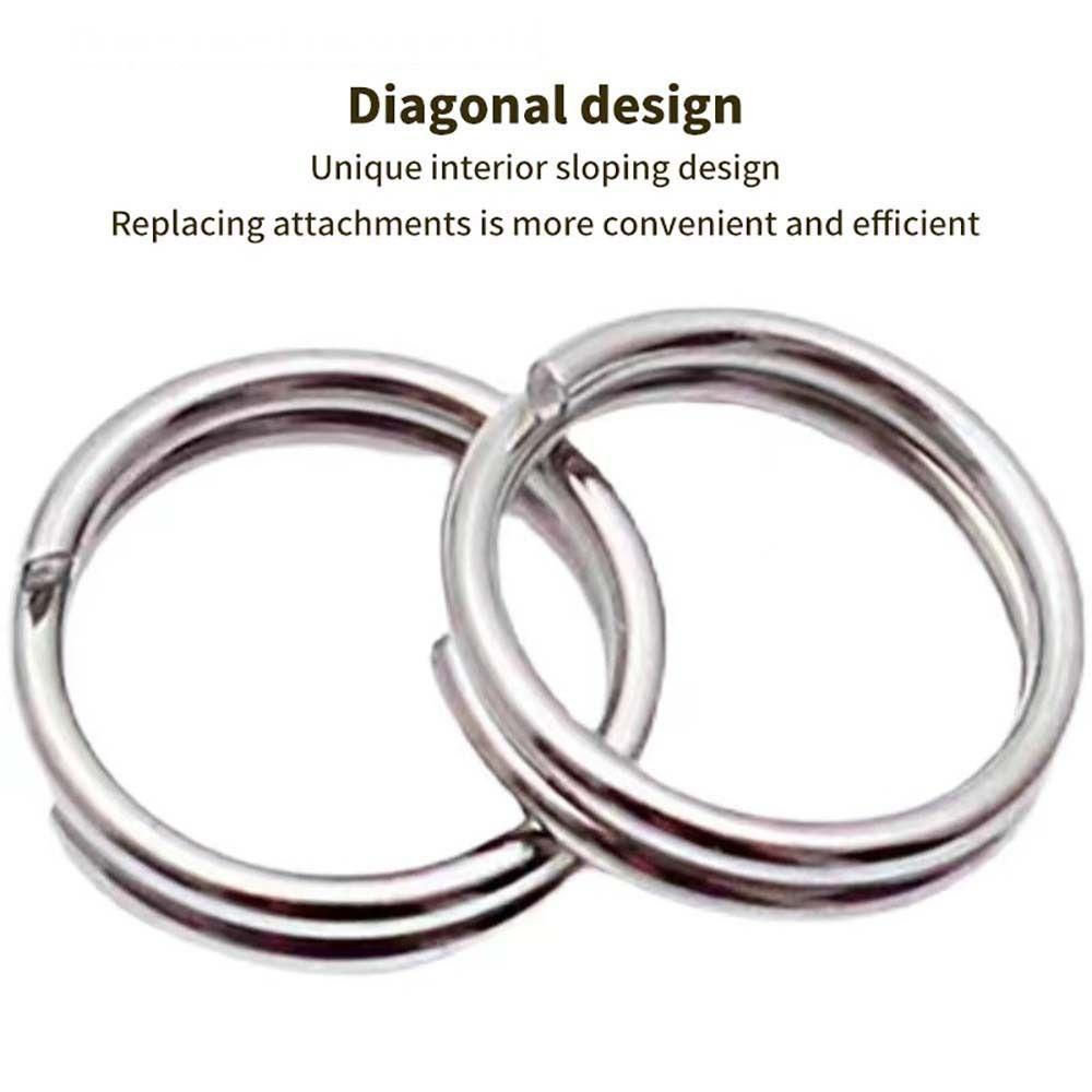 25-50pcs 3mm-9mm Fishing Split Ring 304 Stainless Steel Lure Connector New Jigging Ring