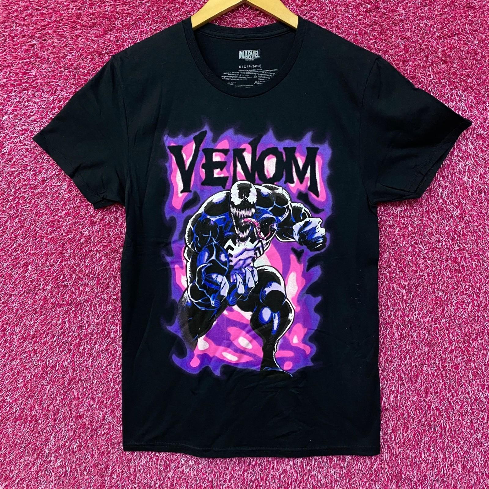Venom Spiderman Villain Purple Haze Marvel Comics Tee Small S разноцветный