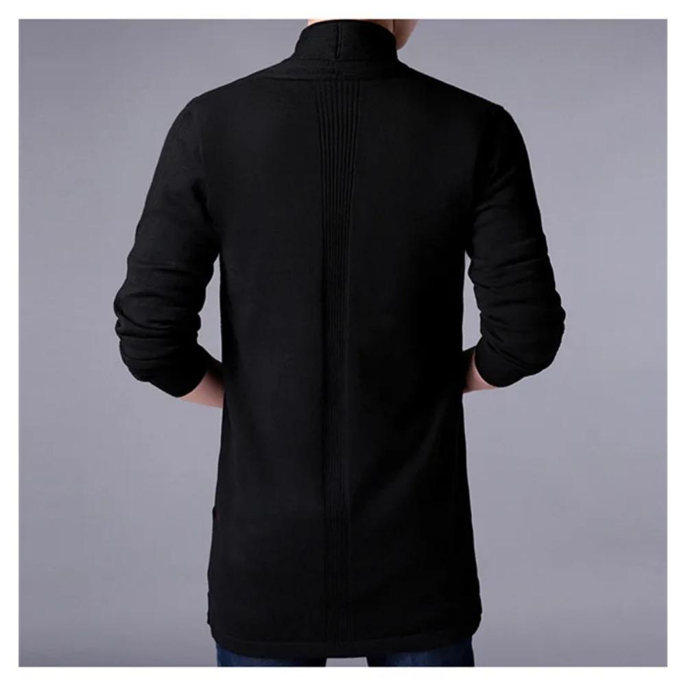 Men's Long Cardigan Sweater Men Slim Knit Pull Male Knitted Coats Male Solid Harajuku Casual Streetwear Sweaters