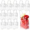 14 Pcs PVC Plastic Transparent Gift Bags, 7.87X 5.91X 2.76 Inch Tote Bag for Boutique Wedding Birthday Party Jewellery Display and Packaging Supplies