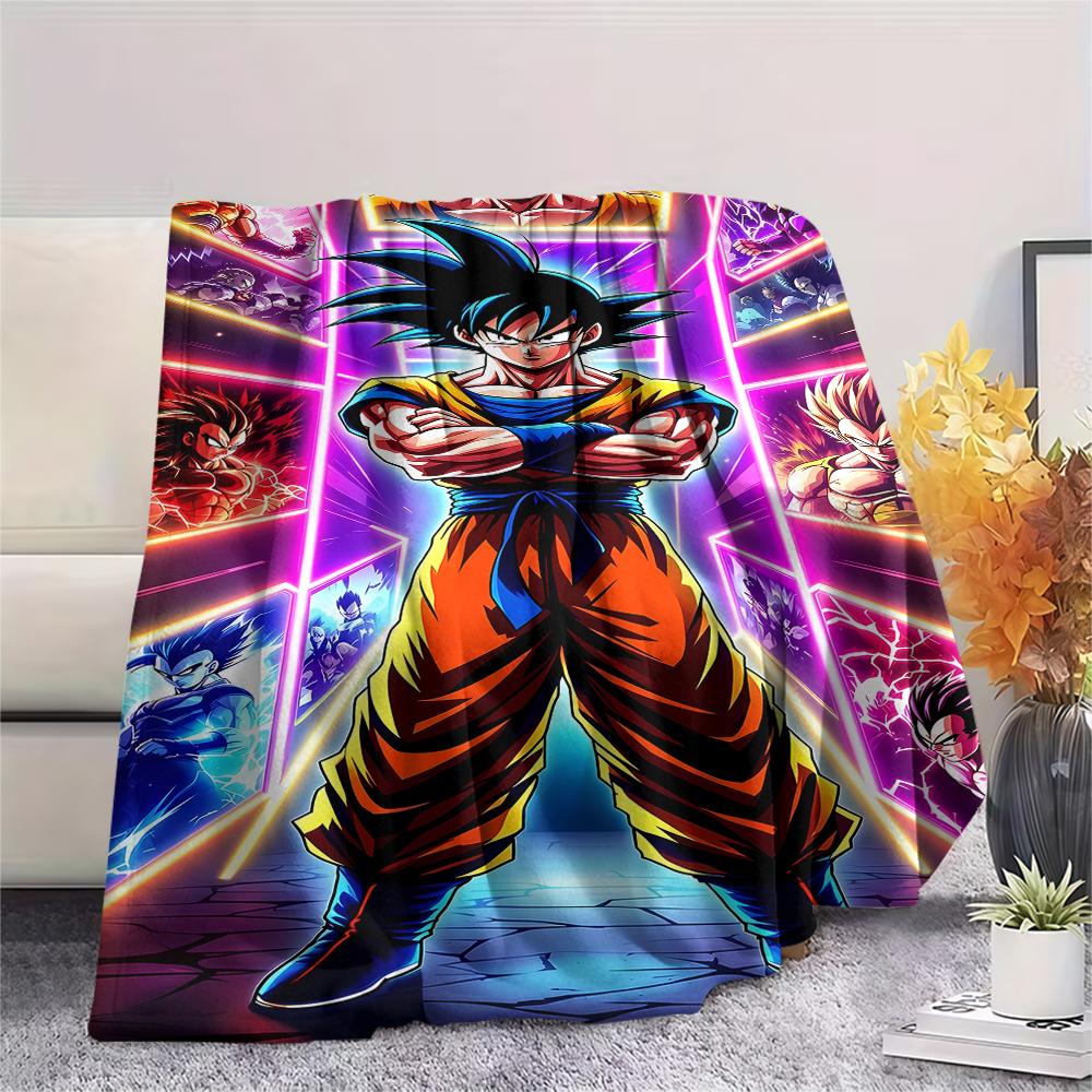 Dragon Ball characters Print Flannel Blanket,High quality Comfortable for All Seasons,Home Decor,Warmth and Comfort,Perfect for Christmas Gifts