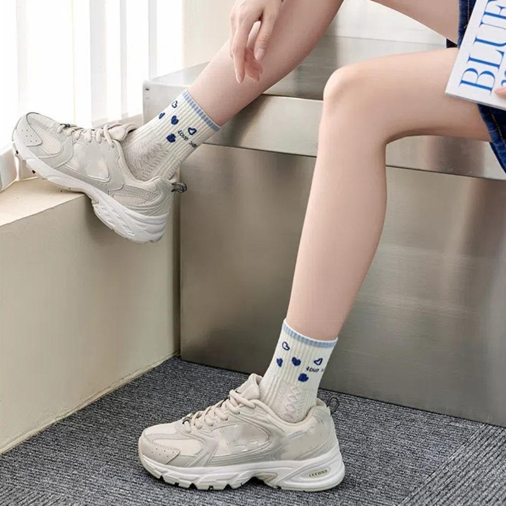 10 Pairs Cartoon Pattern Short Socks Breathable Middle Tube Socks Comfortable Ankle Socks  Summer
