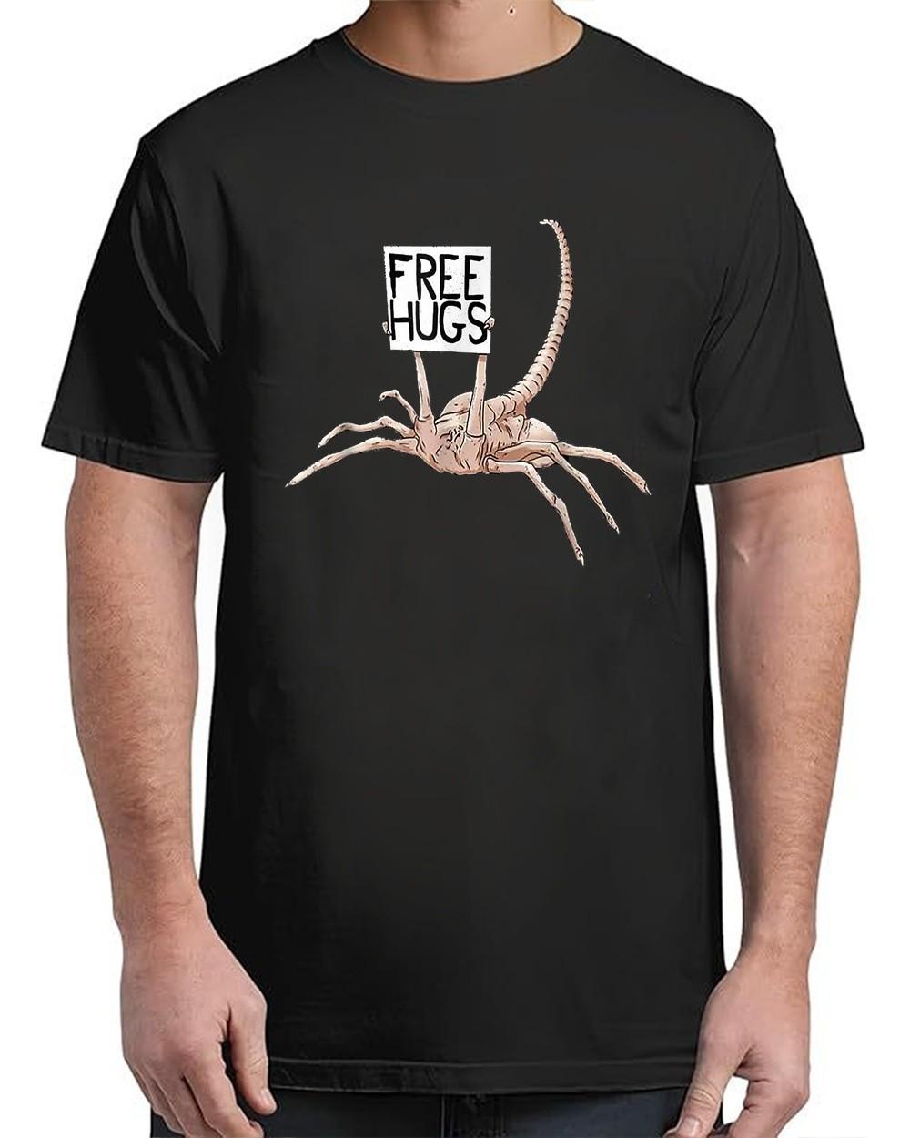Free Hugs Alien Vintage Design Funny Adult S-4XL T-Shirt S