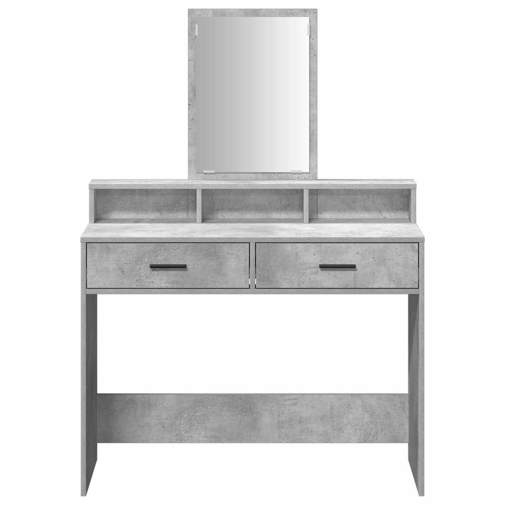 Makeup Table Concrete Grey 100 x 41 x 140 cm Engineered Wood