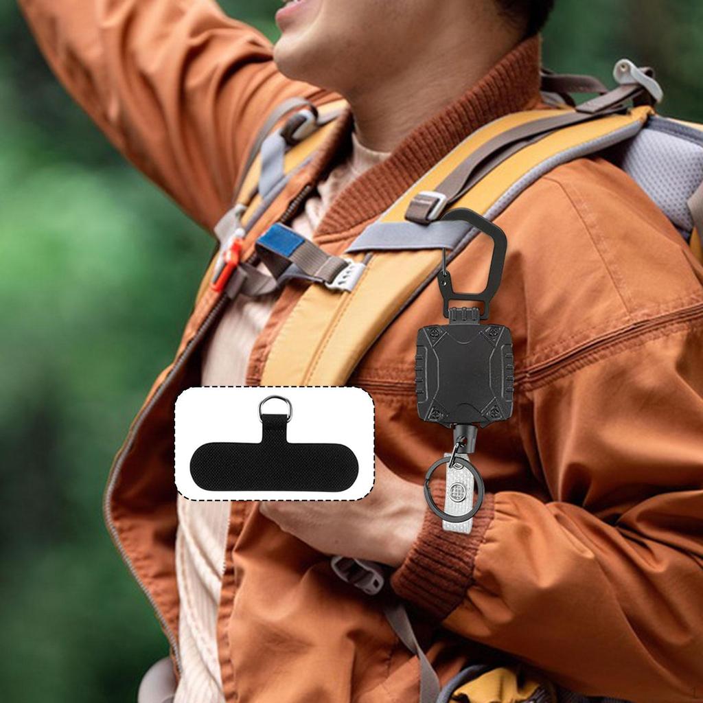 Retractable Keychain with Phone Tether ,ID Key Chain,