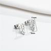 Punk Geometric Volleyball Earings Women Tiny Stainless Steel Heart Feather Triangle Umbrella Stud Earrings Pendiente Hombre