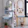1:6 Dollhouse Miniature Kitchen Sink Lavatory Washbasin Water Faucet Bathroom Mirror Wash Sink Pot Model Diy Furniture Toy Decor