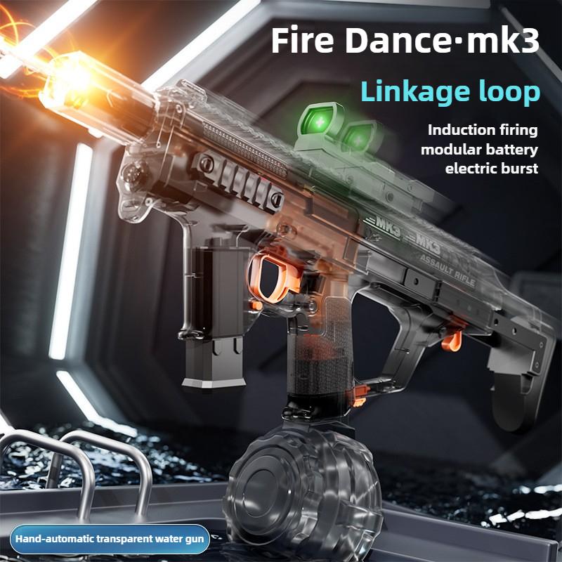 MK3 Simulation Shooting Flames Electric Water Gun Self Absorbent Water Automatic Continuous Water Guns Kids Summer Outdoor Toys