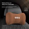 Suede Headrest Car Breathable Memory Foam Neck Pillow For VW Jetta Golf Passat Polo CC Tiguan Arteon Touareg Taigo Caddy Hub Cap EF1 