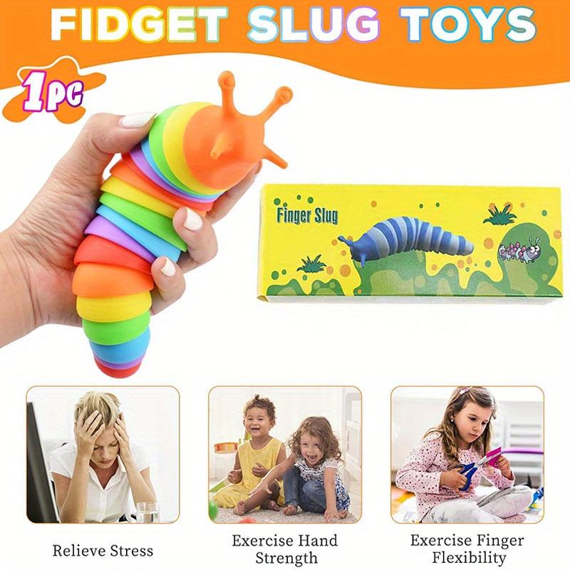 Hračka Fidget Slug Toy – Zlepšete sílu zápěstí a uvolněte stres, hračky pro smysly, vzdělávací hračky a dětské hračky uvolňující stres