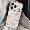 Black Lotus Floral Leather Lanyard Case For iPhone 18 Pro Max Hybrid TPU+PU Anti-skid Soft Cover For iPhone 17 16 15 14 13 Pro Max