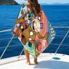1pc Rugrats In Paris3 Beach Towel with Custom Name, Beach/Swimming/Bath/Picnic/Camping Towel, Suitable for Seaside Beaches