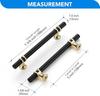 6pack Matte Black Brushed Brass T Bar Cabinet Pulls,Modern Drawer Handles Decorative Hardware for Cabinets Dressers