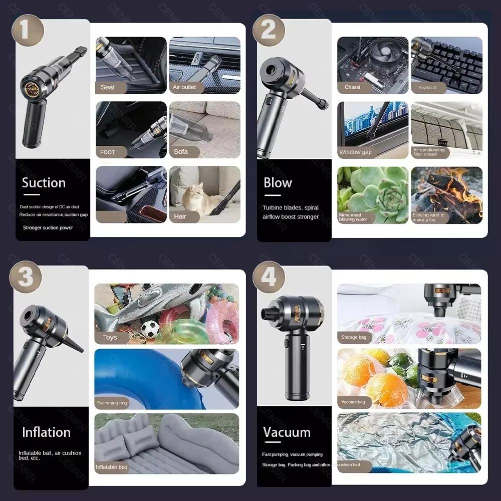 New 998000PA Car Vacuum Cleaner Powerful Portable HandHeld Vacuum Cleaner For Car Wireless Cleaner Robot Car Accessories