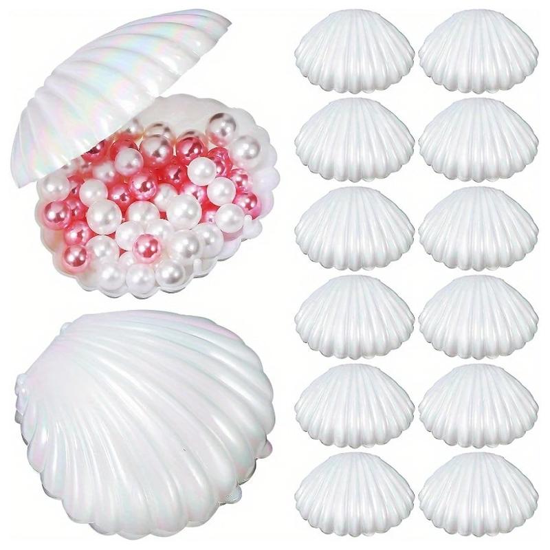1Pc Shell Ornament Theme Ornament Plastic Shell Ornament Party Snack Container Wedding Shell Candy Box Home Decoration
