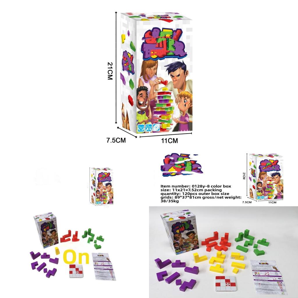 Crazy Tower Card Stacking Game For Family Fun And Brain Development