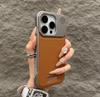Leather Aroma Magnetic Case for iPhone 17 Pro Max with Metal Paint Borderless Design