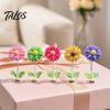 Flower Dashboard Ornaments Spring Wobbly Car Ornament, Shaking Head Sunflower Interior Decor, Cute Aesthetics for Rearview Mirror And Home Office