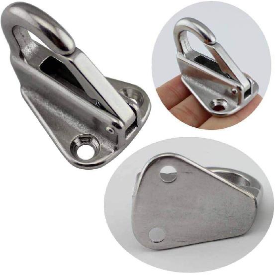 Fender Hook, 2Pcs Fender Hanger Strong 316 Stainless Steel Safety Heavy Hook Marine Spring snap-Type Fender Fender Hanger Suitable for Tug Hardware