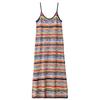 DIMANAF New Plus Size Stripe Summer Women Long Knitted Sleeveless Dress Sleeve Basic Fashion Dresses Casual Loose 2025
