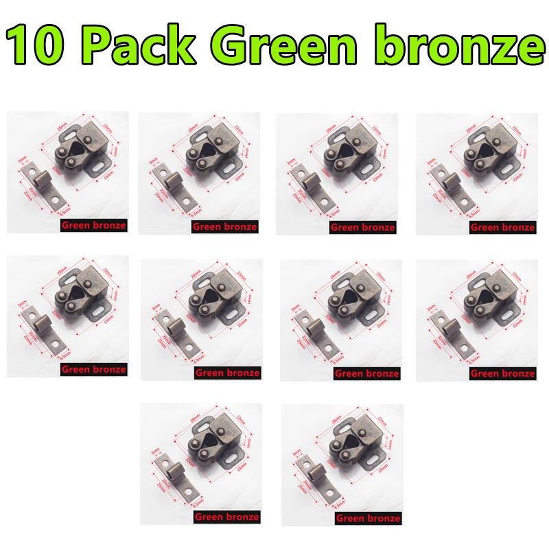 New 10-1Pack Magnet Cabinet Catches Door Stop Closer Stoppers Damper Buffer For Wardrobe Hardware Furniture Fittings Accessories