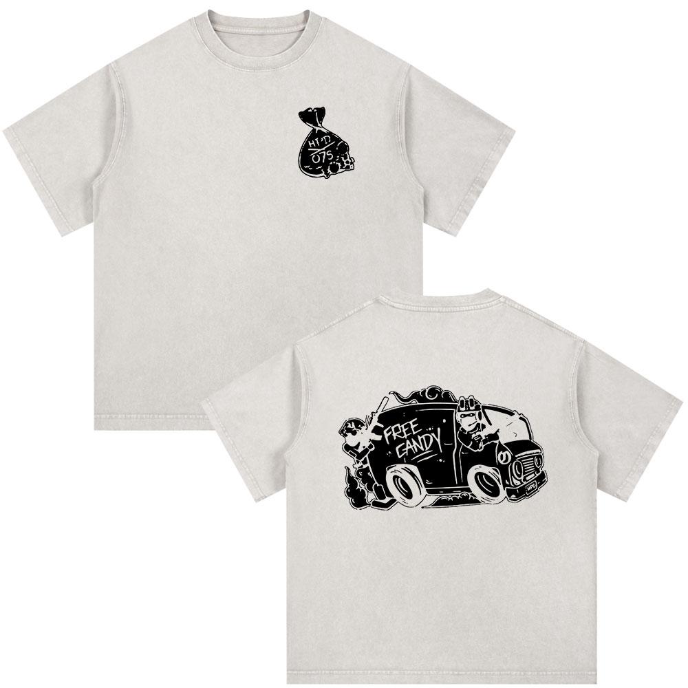 Forward Observations Group Skeleton Skull Vintage Washed Tshirt Men Clothing Fashion Gothic Oversized Casual T Shirt Streetwear