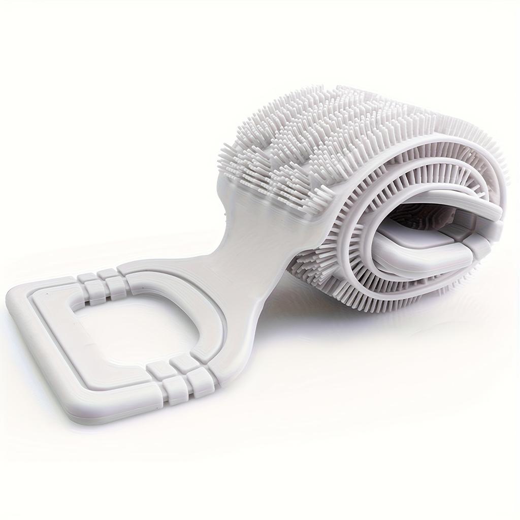 Silikon-Rückenschrubber-Handtuch mit Seilgriffen - Peeling-Badeutensil für Tiefenreinigung, texturierte Oberfläche für gute Erreichbarkeit & effektives Peeling