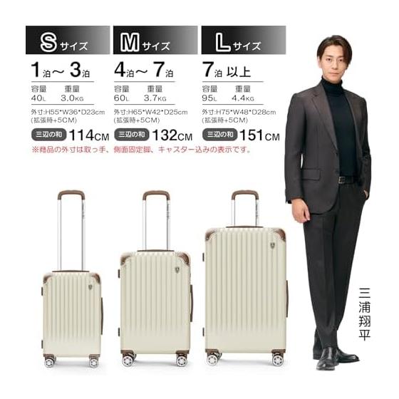 New Trip Expandable Carry-On Luggage, Lightweight, Large, S/M/L Sizes, Suitcase, Shockproof, Large Capacity, Zipper Type, Silent Double Wheels, TSA