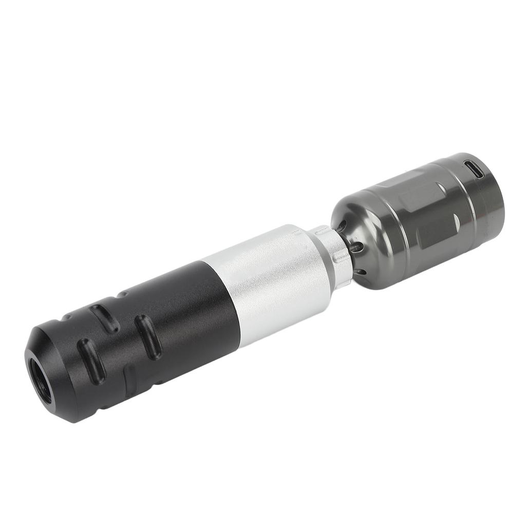2000mAh Tattoo Machine Kit Silver Short Wireless Rotary RCA Interface Tattoo Pen Kit