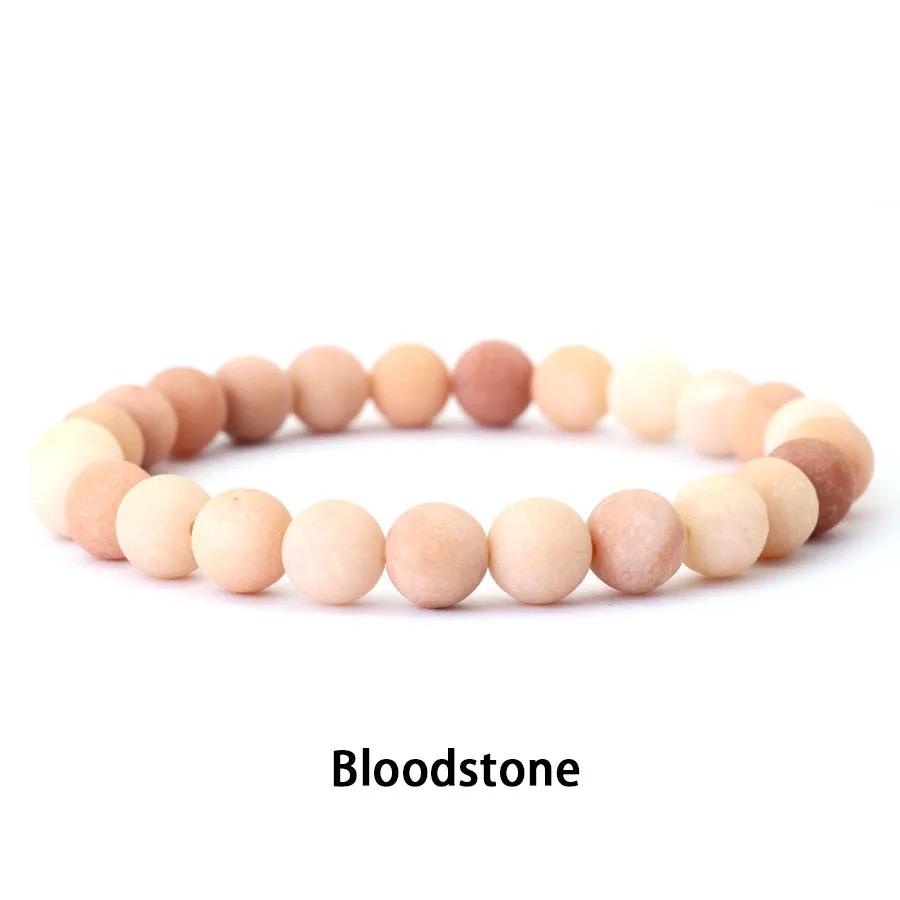 Genuine Natural Stone Bracelet Men 8mm Frosted Beaded Braslet Minimalist Gemstone Braclet Hand Accessories For Hombre Pulseria