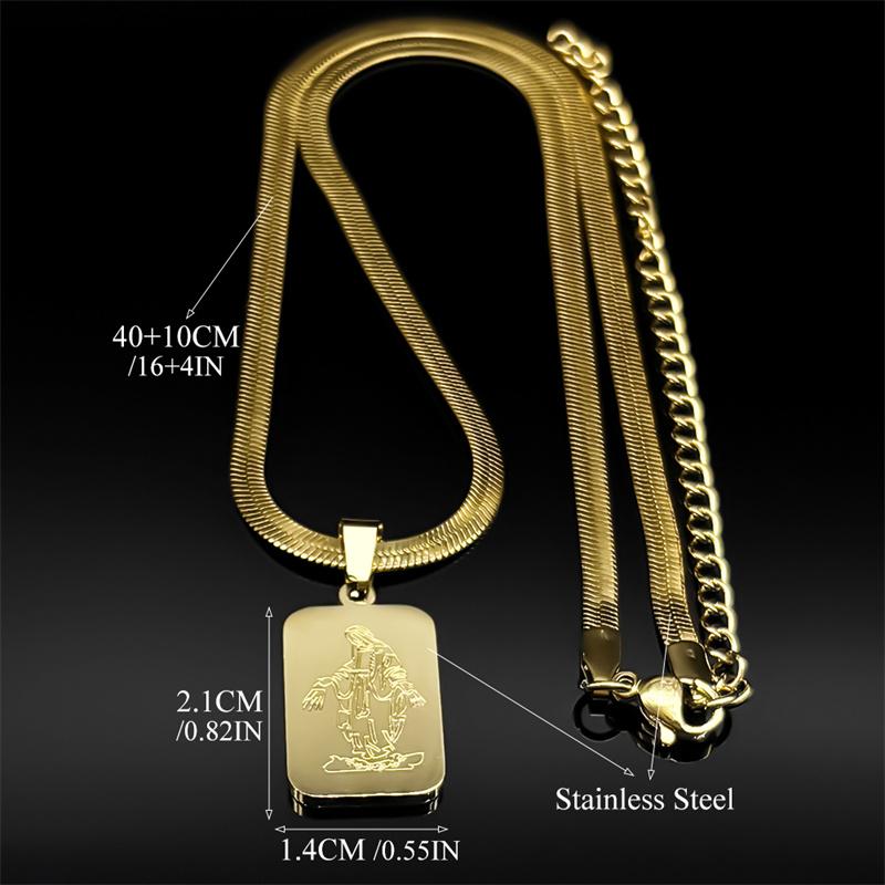Religiöser Jungfrau Maria Anhänger Halskette für Frauen Männer Edelstahl Gold Silber Farbe Madonna Christliche Kette Halsketten Schmuck