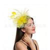 Popular feather headgear European and American bridal hair accessories head flower horse racing festival headgear retro mesh top hat