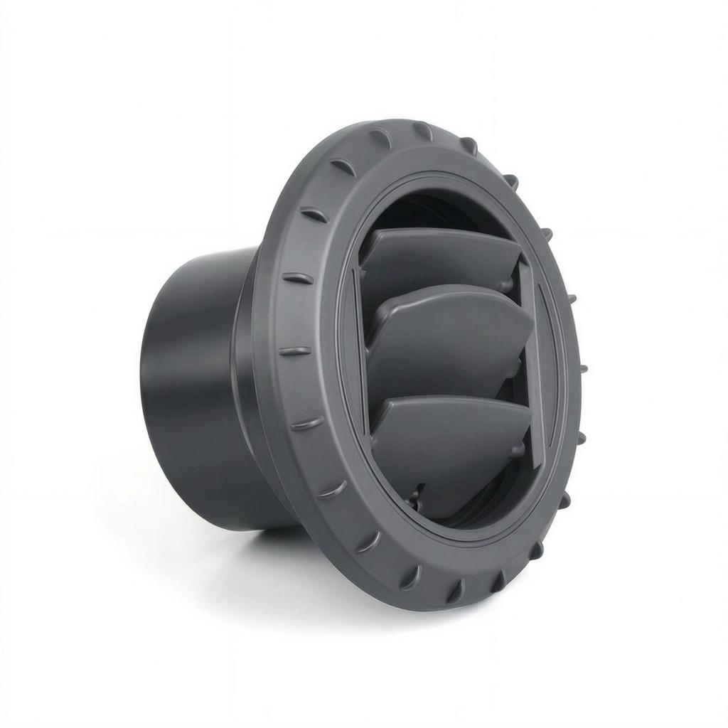 Diesel Heater Air Outlet Vent Black Round Rotating Louver Grille