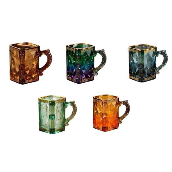 Yousheng Magic Constellation Glass Mug, 330ml Zodiac Coffee Cup with Heat Reveal Design, Starry Night Water Glass for Home
