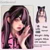 22 Zoll Seeblaue Farbe Synthetische Perücken Mittelscheitel Lang Natürlich Welliges Haar Perücke Für Frauen Cosplay Drag Queen Party Hitzebeständig