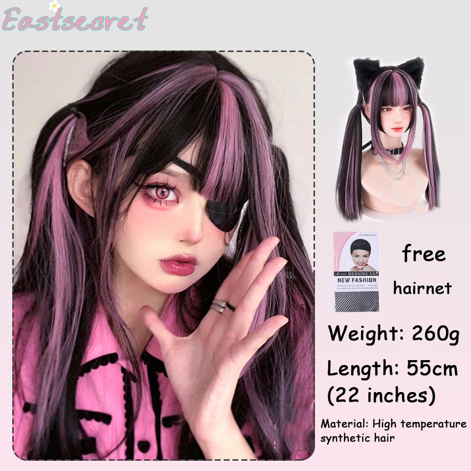 22 Zoll Seeblaue Farbe Synthetische Perücken Mittelscheitel Lang Natürlich Welliges Haar Perücke Für Frauen Cosplay Drag Queen Party Hitzebeständig