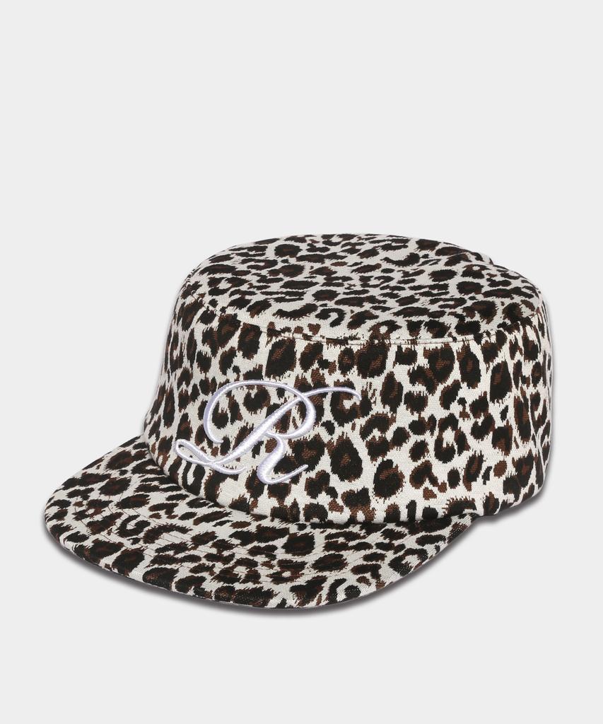 ROCKPSYCHO Pillbox Cap Leopard Ivory